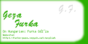 geza furka business card